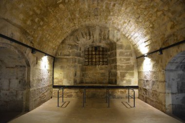 Kronach, Almanya - 07.18.2021: Bavyera 'nın tarihi Kronach kenti yakınlarındaki ROSENBERG kalesinin bir kısmı, Almanya' nın Yukarı Franconia bölgesi