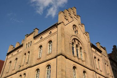 Kronach, Almanya 07.18.2021: Almanya 'nın Yukarı Franconia bölgesinde Kronach, Bavyera' da bulunan tarihi binalar