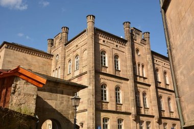 Kronach, Almanya 07.18.2021: Almanya 'nın Yukarı Franconia bölgesinde Kronach, Bavyera' da bulunan tarihi binalar