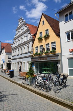 Forchheim, Bavyera, Yukarı Franconia bölgesi, Almanya 07.21.2021: Forchheim 'daki tarihi binalar