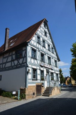 Forchheim, Bavyera, Yukarı Franconia bölgesi, Almanya 07.21.2021: Forchheim 'daki tarihi binalar