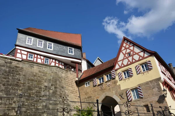 Kronach Duitsland 2021 Aantrekkelijke Historische Gebouwen Stad Kronach Beieren Regio — Stockfoto