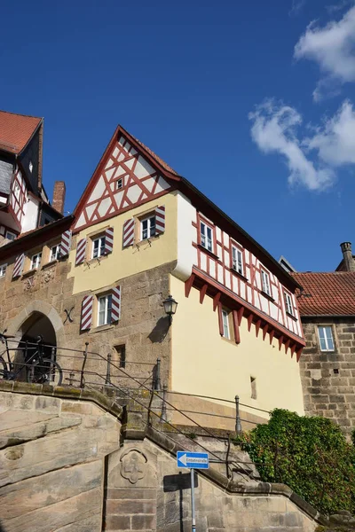 Kronach Alemanha 2021 Edifícios Históricos Atrativos Cidade Kronach Baviera Região — Fotografia de Stock