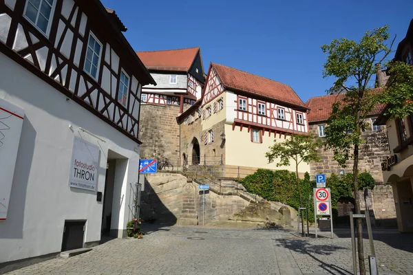 Kronach Deutschland 2021 Attraktive Historische Gebäude Der Stadt Kronach Bayern — Stockfoto