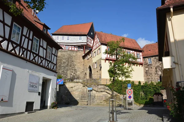 Kronach Alemanha 2021 Edifícios Históricos Atrativos Cidade Kronach Baviera Região — Fotografia de Stock