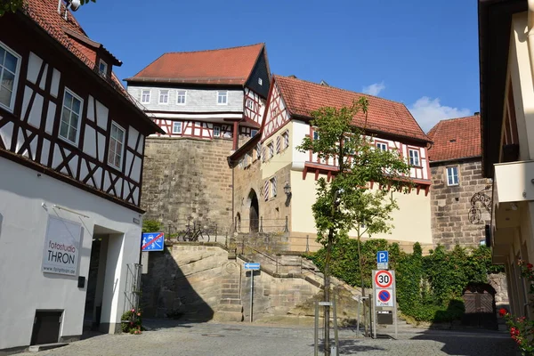 Kronach Duitsland 2021 Aantrekkelijke Historische Gebouwen Stad Kronach Beieren Regio — Stockfoto