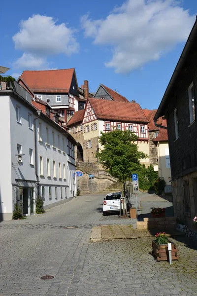 Kronach Deutschland 2021 Attraktive Historische Gebäude Der Stadt Kronach Bayern — Stockfoto