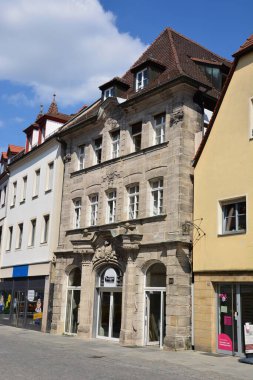 Forchheim, Bavyera, Yukarı Franconia bölgesi, Almanya 07.21.2021: Forchheim 'daki tarihi binalar