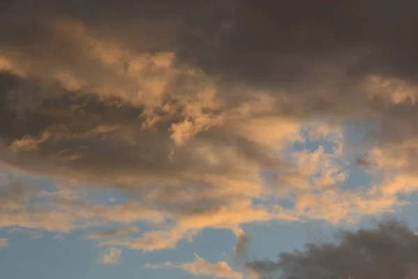 Krásný Západ Slunce Obloha Mraky Pozadí — Stock fotografie