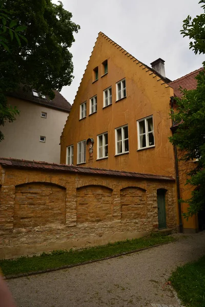 Augsburg Bawaria Region Swabia Niemcy 2021 Widok Historycznej Dzielnicy Fuggerei — Zdjęcie stockowe