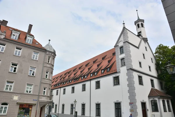 Augsburg Bavyera Swabia Bölgesi Almanya 2021 Augsburg Kentindeki Tarihi Binalar — Stok fotoğraf