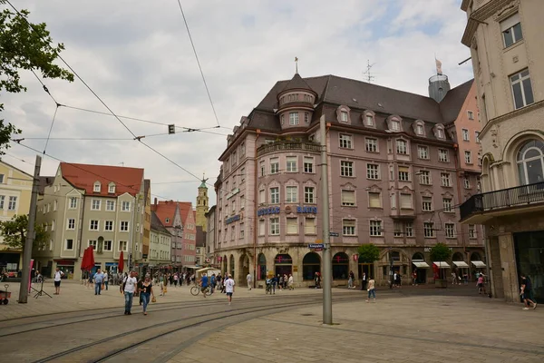 Аугсбург Бавария Регион Швабия Германия 2021 Исторические Здания Городе Аугсбург — стоковое фото