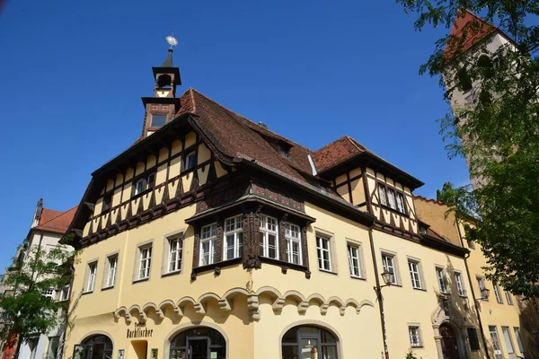 Regensburg Bavaria Duitsland 2021 Aantrekkelijke Historische Gebouwen Stad Regensburg Bavaria — Stockfoto