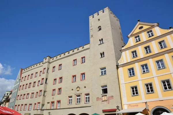 Ratisbona Baviera Germania 2021 Attraenti Edifici Storici Nella Città Ratisbona — Foto Stock