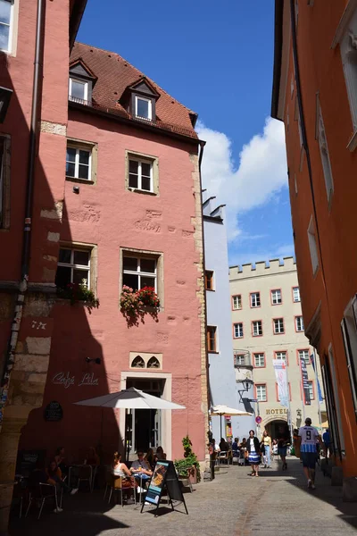 Regensburg Baviera Alemanha 2021 Edifícios Históricos Atrativos Cidade Regensburg Baviera — Fotografia de Stock