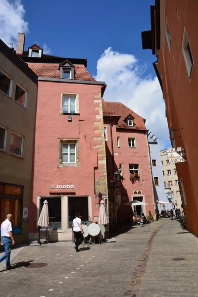 Regensburg Bayern Deutschland 2021 Attraktive Historische Gebäude Der Stadt Regensburg — Stockfoto