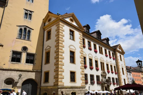 Regensburg Bayern Tyskland 2021 Attraktiva Historiska Byggnader Staden Regensburg Bayern — Stockfoto