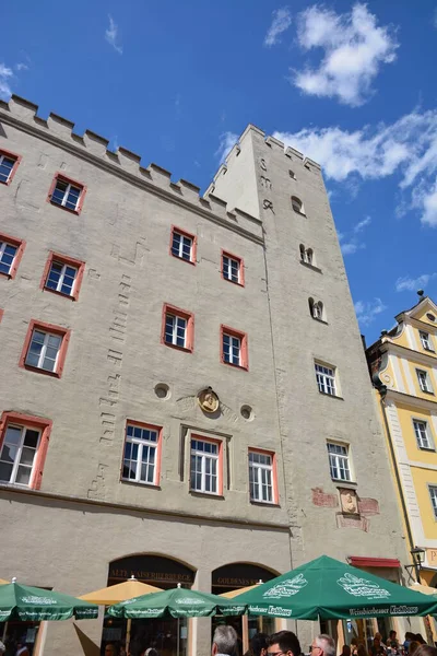 Regensburg Bayern Deutschland 2021 Attraktive Historische Gebäude Der Stadt Regensburg — Stockfoto
