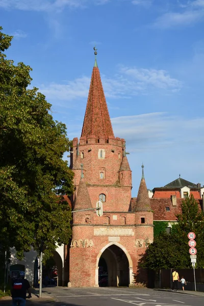 Ingolstadt Bavaria Germany 2021 Cross Gate Kreuztor West Ingolstadt Bavaria — Stock Photo, Image