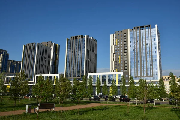 Modern Épületek Astanában Nur Sultan Kazahsztánban — Stock Fotó