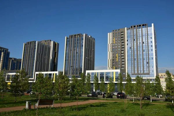 Nowoczesne Budynki Astanie Nur Sultan Kazachstan — Zdjęcie stockowe