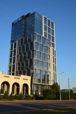 Astana (Nur-Sultan), Kazakistan 'ın başkenti Astana' daki modern binalar (Nur-Sultan)