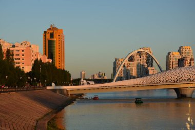 Astana (Nur-Sultan), Kazakistan 'ın başkenti Astana' daki modern binalar (Nur-Sultan)