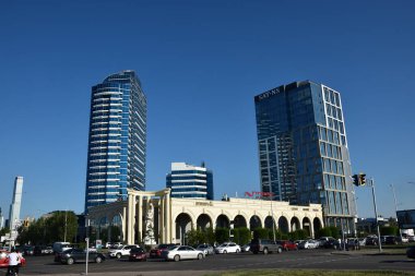 Astana (Nur-Sultan), Kazakistan 'ın başkenti Astana' daki modern binalar (Nur-Sultan)