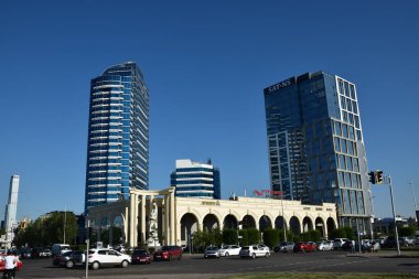 Astana (Nur-Sultan), Kazakistan 'ın başkenti Astana' daki modern binalar (Nur-Sultan)