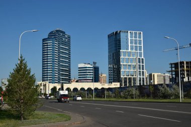 Astana (Nur-Sultan), Kazakistan 'ın başkenti Astana' daki modern binalar (Nur-Sultan)