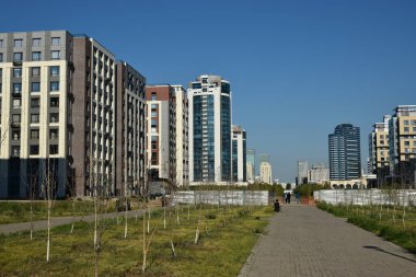 Astana (Nur-Sultan), Kazakistan 'ın başkenti Astana' daki modern binalar (Nur-Sultan)