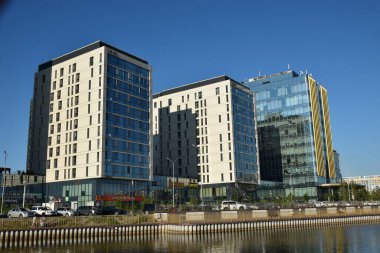 Astana (Nur-Sultan), Kazakistan 'ın başkenti Astana' daki modern binalar (Nur-Sultan)