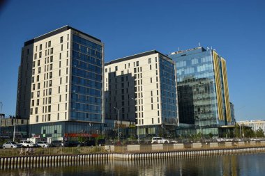 Astana (Nur-Sultan), Kazakistan 'ın başkenti Astana' daki modern binalar (Nur-Sultan)