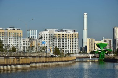 Astana (Nur-Sultan), Kazakistan 'ın başkenti Astana' daki modern binalar (Nur-Sultan)