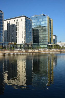 Astana (Nur-Sultan), Kazakistan 'ın başkenti Astana' daki modern binalar (Nur-Sultan)