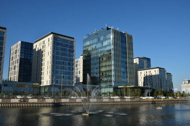 Astana (Nur-Sultan), Kazakistan 'ın başkenti Astana' daki modern binalar (Nur-Sultan)
