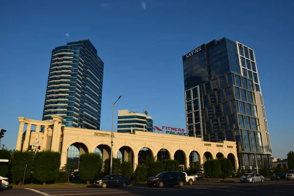 Astana Nur Sultan Kazachstan Nowoczesne Budynki Astanie Nur Sultan Stolicy — Zdjęcie stockowe