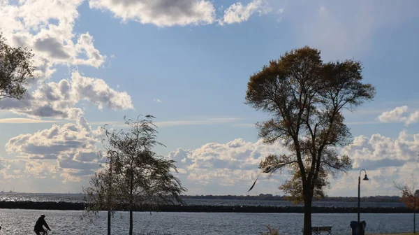 Пейзаж Озера Онтарио Парка Мэрилин Белл Торонто Канада — стоковое фото
