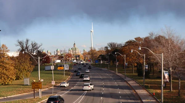 Engarrafamento Gardiner Expy Cima Filmagem Ponte Toronto Canadá — Fotografia de Stock