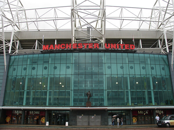 Fasade of Old Trafford - Manchester football club stadium on September 19, 2007 in Manchester, England.