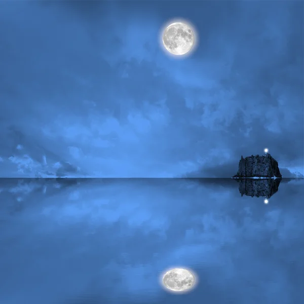 Natt havet. — Stockfoto
