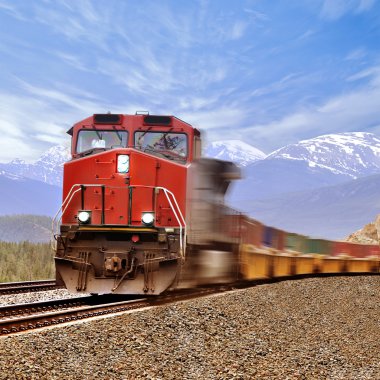Kanada Kayalık Dağları tren.