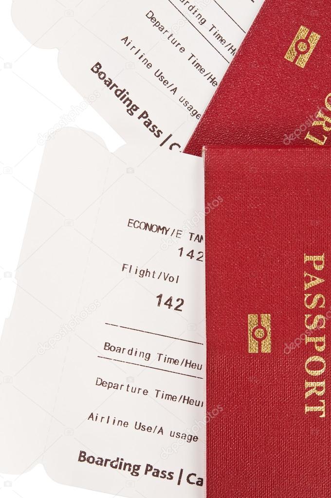 Passports and boarding passes.
