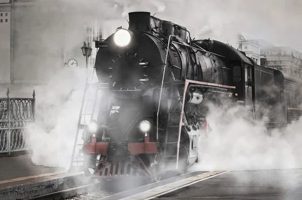 Train à vapeur rétro . — Photo