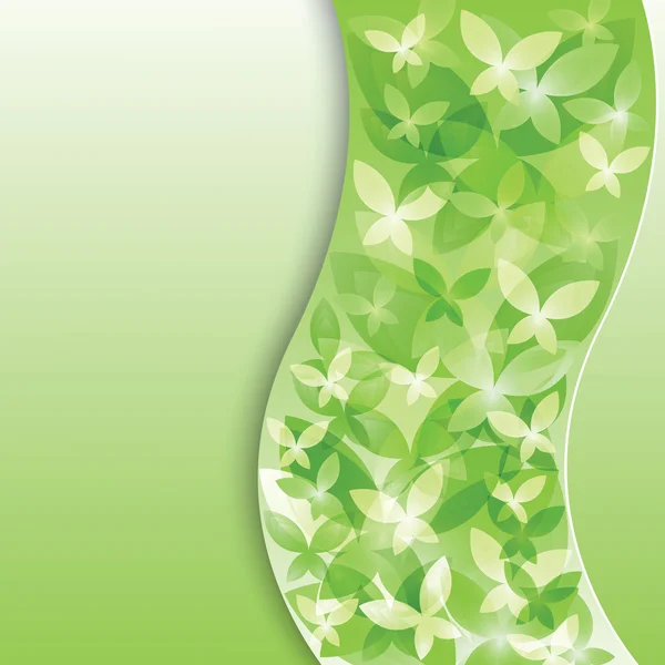 Fond avec des papillons verts . — Image vectorielle