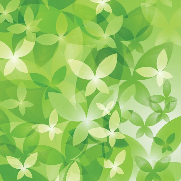 Fondo con mariposas verdes . — Vector de stock