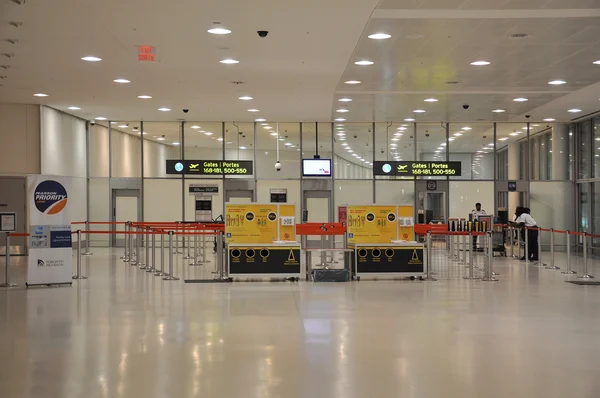 Security screening point of Pearson Airport.