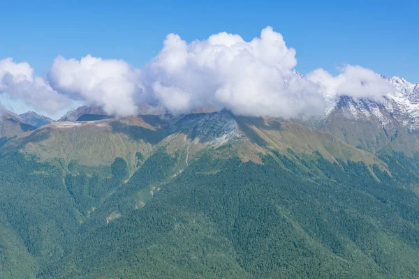 Uitzicht Bergtoppen Van Roza Piek Gezichtspunt Caucasus Rusland — Stockfoto