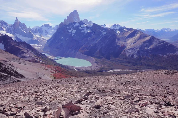 Fitz Roy und Cerro Torre. Nationalpark Los Glaciares. — Stockfoto