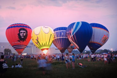 Sıcak hava balonu festivali.